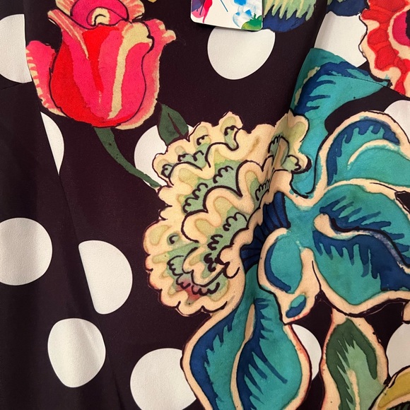 DESIGUAL 🌺 Woman Polka Dot & Floral Dess size 10 - Picture 9 of 12